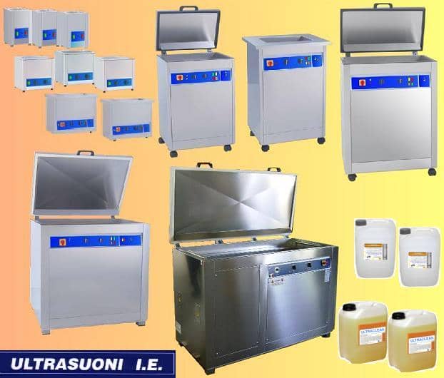 La produzione di macchine di lavaggio di ULTRASUONI I.E. - Lavatrici ad ultrasuoni  per il lavaggio dei pezzi di precisione